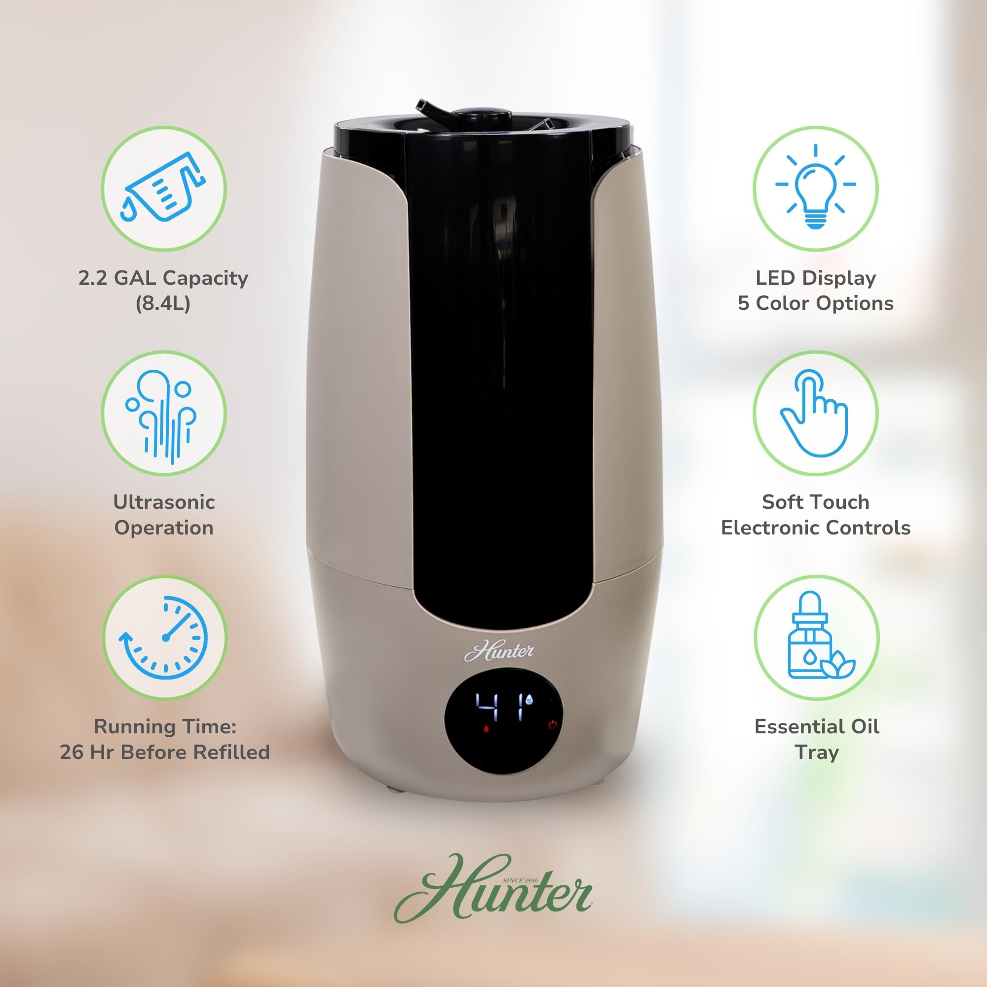 Amazon.com: HHU400 Hunter Aspire Series Ultrasonic Humidifier (8.3